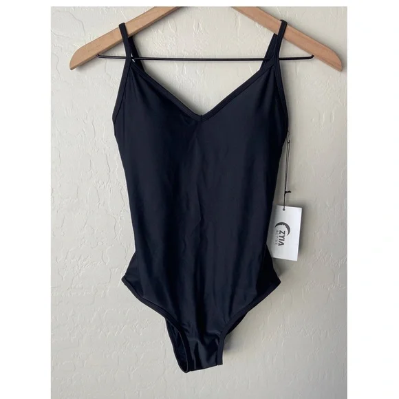 Zyia classic one piece swimsuit black NWT XS 2-4 - Picture 5 of 12